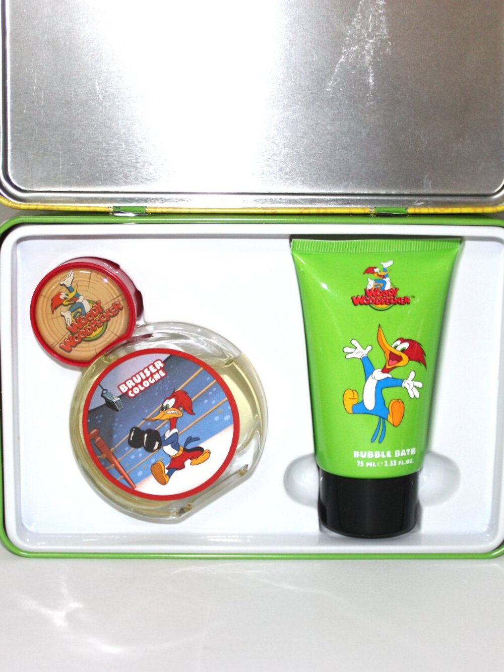 Kids Fragrances Woody Woodpecker Bruiser Tin EDT Spray & Bubble Bath